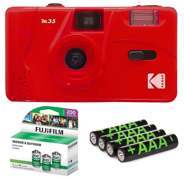 Kodak M35 35mm Film Camera, Film and Battery Bundle Includes 3