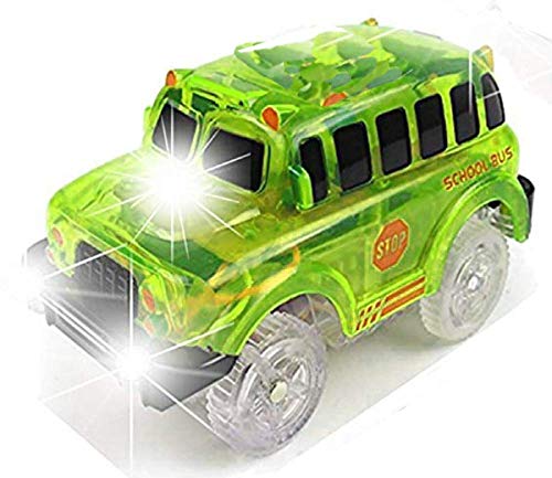 image for Toys4All [4 Pack] Light Up Replacement Track Race Cars Toy/Tracks Trai