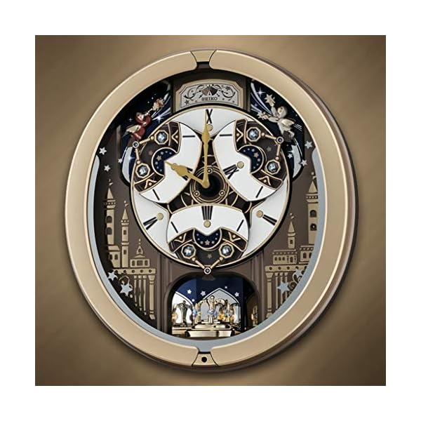 Seiko Melodies in Motion Wall Clock, Skyline and Starry Night The Home Kitchen Store