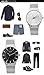 Julius JA - 577 Male Quartz Wrist Watch Ultrathin Stainless Steel Mesh Band(balck)