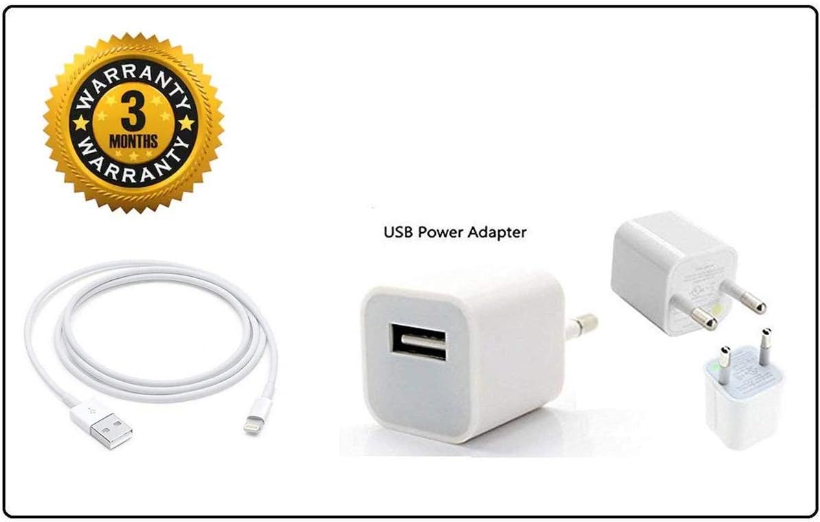 CXV CASES Compatible Charger with Charging and Data Sync Cable for Apple iPhone 5/5s/6/6S/7/7 Plus/8/8 Plus/X