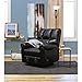 ClickDecor Langston Recliner Faux Leather Black