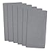 DII Solid Pastel Napkin Set Cotton, Machine Washable, 20x20 Inch, Gray, 6 Count