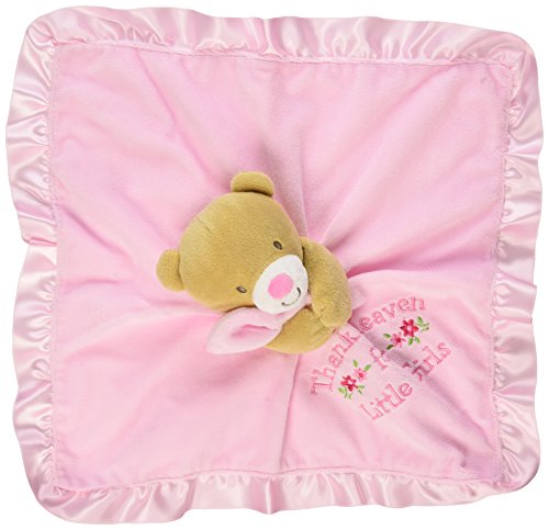 Baby Starters Snuggle Buddy with Blanket & Rattle Thank Heaven for Little Girls" Bear, Pink