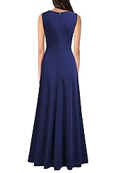 MUSHARE Women's V Neck Sleeveless Split Formal