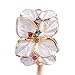 Yoursfs White Enamel Flower Ring for women 18k Rose Gold Color Wedding Jewelry Women's rings