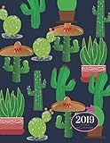 2019 Cactus Daily Planner: Academic Hourly Organizer In 15 Minute Interval; Appointment Calendar With Address Book & Note Section; Monthly & Weekly Goals Journal With Quotes; Improves Productivity by ZenWerkz