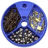 Eagle Claw Hook Swivel and Sinker Assortment, 75 Piece