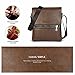 Vbiger Men's Shoulder Bag Cross Body Messenger Bag Pu Leather Business Briefcase (Brown)