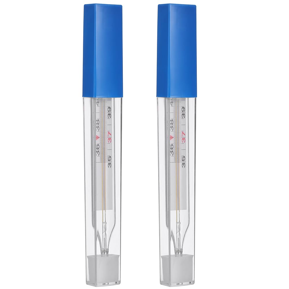 Photo 1 of MAGICLULU 2Pc Glass Oral Temperature Adult Free Clinic Armpit Fast Reading Fever Indicator (? Large)