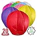 Chinese Lanterns 20-Pack Multi-Color, Fully Assembled And Fuel Cell Attached Is 100% Biodegradable, New Designed Sky Lantern With Gift Box Coral Entertainments For Any occasion. (Multi-Color)