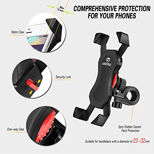 Grefay Fahrrad Handyhalterung Universal Motorrad Handy Halterung für 3,5-6,5 Zoll Smartphone mit 360° Drehbar – Bild 4