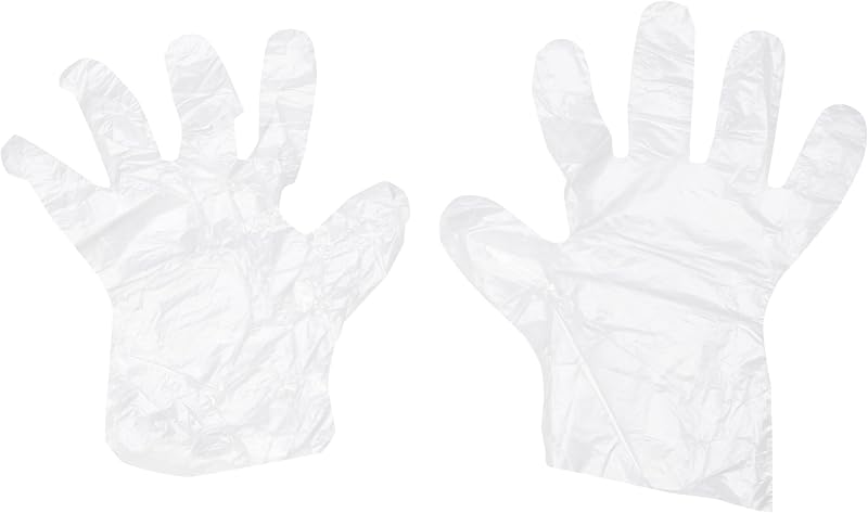 Shield Polythene Gloves Pack of 100 Large Disposable Food Safe Clear