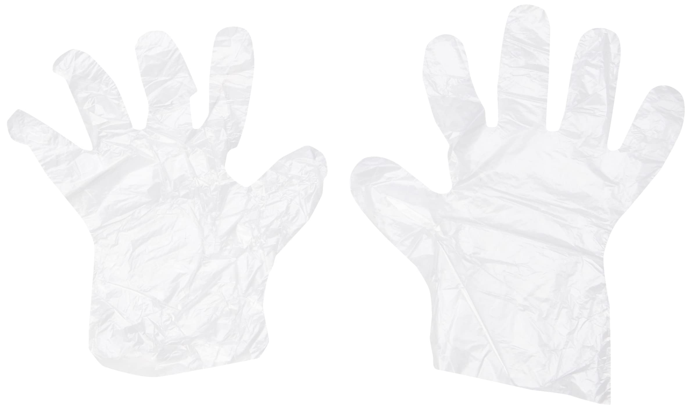 Disposable Smooth Polythene Gloves - Pack of 100 - Large