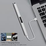 SUPRUS Electric Lighter Arc Windproof USB Rechargeable with Safety Lock Silver view 7