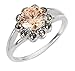 CloseoutWarehouse Simulated Marcasite Cubic Zirconia Vintage Aura Ring Rhodium Plated Brass (Color Options Sizes 3-15) (Champagne, 9)
