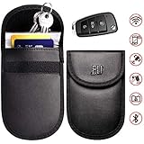 2Pcs Faraday Bag Key Fob Signal Blocker Pouch Case Defend RFID/WiFi/GSM/LTE/NFC/RF Car Privacy Protection