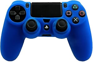 Goliton 2X Silicone Rubber Soft case Gel Skin Cover Compatible with Sony PlayStation 4 PS4 Controller (Blue)