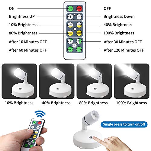 Wireless Spotlight Battery Operated Spot Light Up Lights Mini Accent