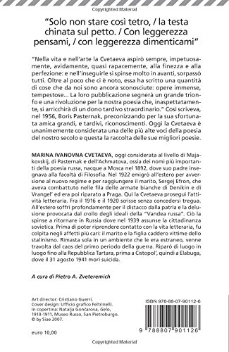 Amazon It Poesie Cvetaeva Marina Zveteremich P A Libri