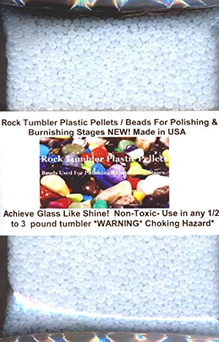 Rock Tumbler Plastic Pellets / Beads Used For Polishing & Burnishing Stages NEW!