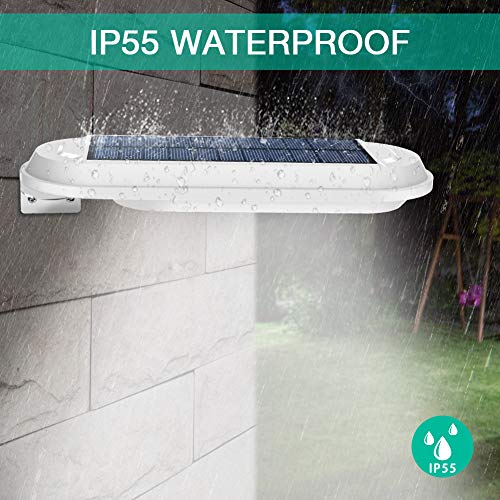 Solar Deck Lights Outdoor Waterproof 18 LED Solar Gutter Lights for Yard Walkways Stairs Patio Pathway Step Driveway (Cool White, 4 Pack) - Thumbnail 2