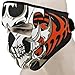 Unique 2 in 1 Reversible Skull Winter Snowboard Ski Full Face Mask Soft Neck Ear Warmer Protection Vented Fitted Velcro Adjustable Windproof Biker Motorcycle Facemask