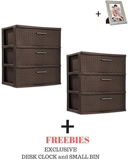 Amazon Com Fortunershop Drawer Storage Weave Cart Espresso