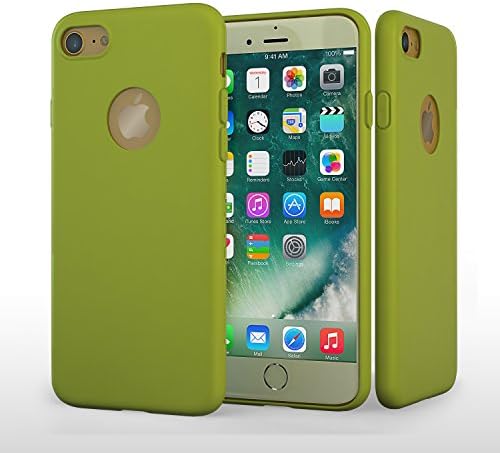 Light green iPhone7 Waterproof iPhone Case- Minimalist, Slim Fit, Shock- Absorbing Smart Protection Case for Apple iPhone 7- Flexible Slide-Proof, Anti-Drop Silicone iphone 7 Cover