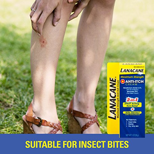 Lanacane Maximum Strength Anti-itch Cream, 1 oz., 2in1 Fast Acting Itch Relief and Kills Germs - Thumbnail 4