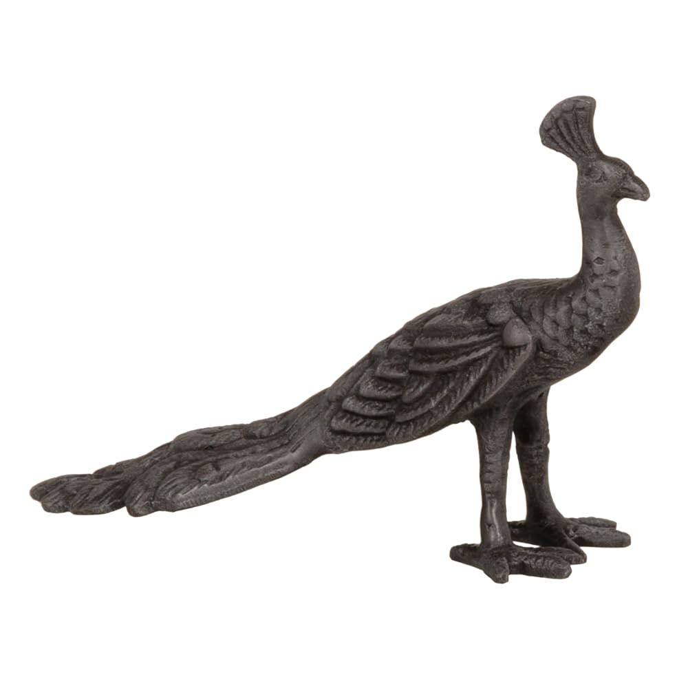 BigBuy Home Decorative Figure 19 x 6 x 13 cm Grey Peacock