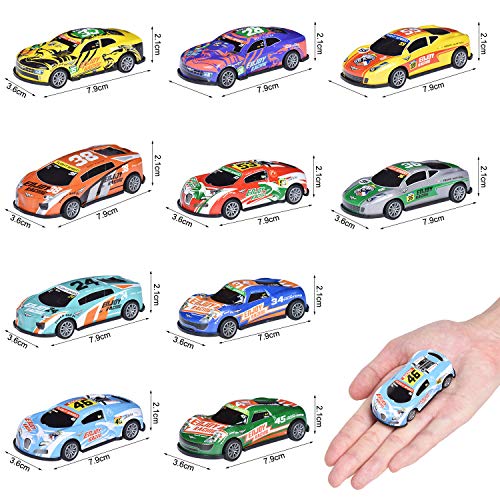 FORMIZON 10 Stück Mini Auto Spielzeug, Spielzeugautos, Mini Auto Set Rennauto, Pull Back Autos Spielzeug Autos für Kleinkinder ab 3 4 5 Jahren Jungen Mädchen, Buntes Kleine Geschenk für Kinder – Bild 3