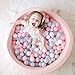 Wonder Space Deluxe Kids Round Ball Pit, Premium Handmade Kiddie Balls Pool, Soft Indoor Outdoor Nursery Baby Playpen, Ideal Gift Play Toy for Children Toddler Infant Boys and Girls (Light Pink)