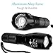 Tactical Flashlight KROV Portable Ultra Bright Handheld Taclight Torch with Adjustable Focus and 5 Light Modes for Camping Hiking Emergency