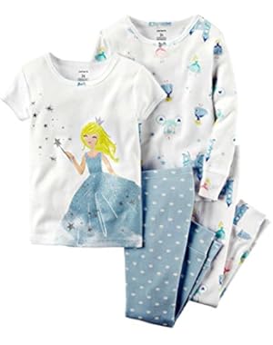 Toddler Girls 4-Piece Snug Fit Cotton PJs Magic Princess