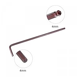 uxcell 4mm Ball End Hex Key Wrench, L Shaped Long