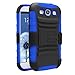 Galaxy S3 Case, Venoro [Heavy Duty] Armor Holster Defender Full Body Protective Hybrid Case Cover with Kickstand & Belt Swivel Clip for Samsung Galaxy S3 S III I9300 (Black+Blue)