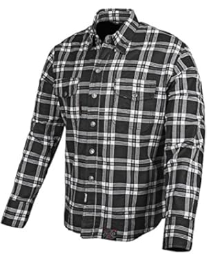 Black Nine Men's Reinforced Moto Shirt (Black, X-Large)