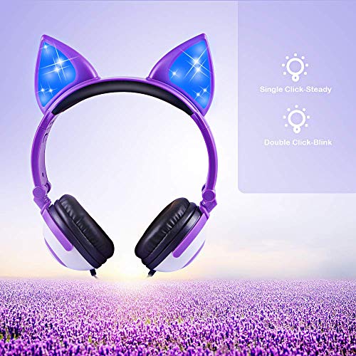 isightguard Kids Headphones, Wired Headphones On Ear, Cat Ear