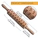 Embossed Rolling Pin - Engraved Rolling Pin for Baking - Cute and Lightweight Wooden Rolling Pin for Kids and Adults to Make Cookie Dough - Attractive Professional Cookie Decoration by MERRY BIRD