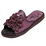 Mordenmiss Women's Sweet Daisy Aqua Slide Sandal Flip Flop Slippers