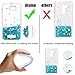 Sony Xperia XA1 Ultra Case with HD Screen Protector for Girl Woman, Atump Cute Glitter Series Quicksand Liquid Sparkle Bling Clear Soft Case for Sony Xperia XA1 Ultra Blue