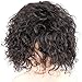 Goldfinch Short Curly Human Hair Wigs with Bangs Kinky Curly Short Wigs for Black Women Machine Made Human Hair Wigs Black Color 8 inches + Wig Cap