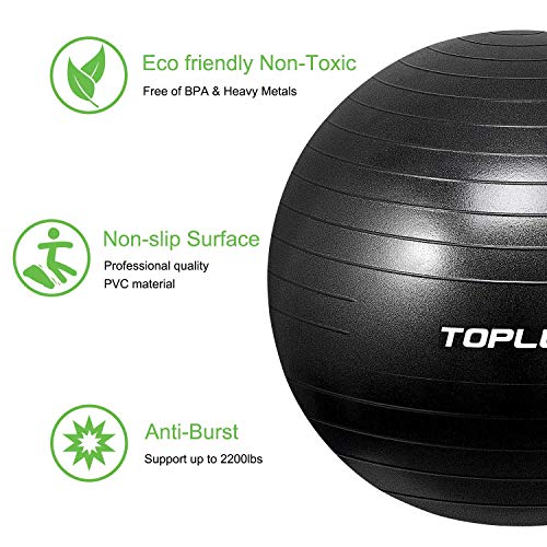 image for TOPLUS Exercise Ball (Multiple Sizes) Thick Yoga Ball Chair for Fitnes