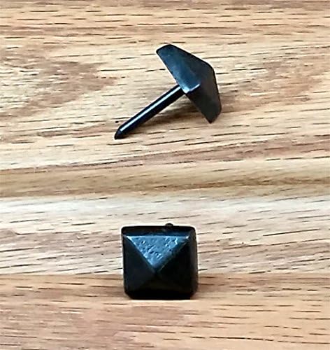 10 Pack of Clavos, Pyramid Shape, 5/8" x 5/8" (Black Powder Coat)
