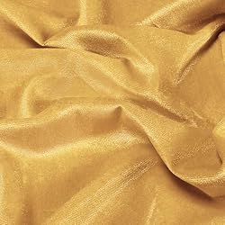 P Pothuiny Gold Velvet Fabric by The Yard, 1 Yard x