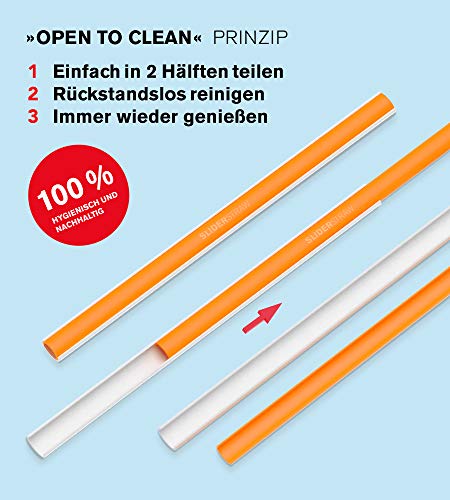 SLIDERSTRAW - Classico lang - NEU Patentiert: Reinigung ohne Bürste! wiederverwendbare Strohhalme/Mehrweg Trinkhalme für… – Bild 4