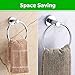 Towel Ring, Hand Towel Holder Ring Hanger for Bathroom Kitchen, Round Towel Rack Hook Rings with Wall Mounted Hardware, Silver Rustproof Polished 304
