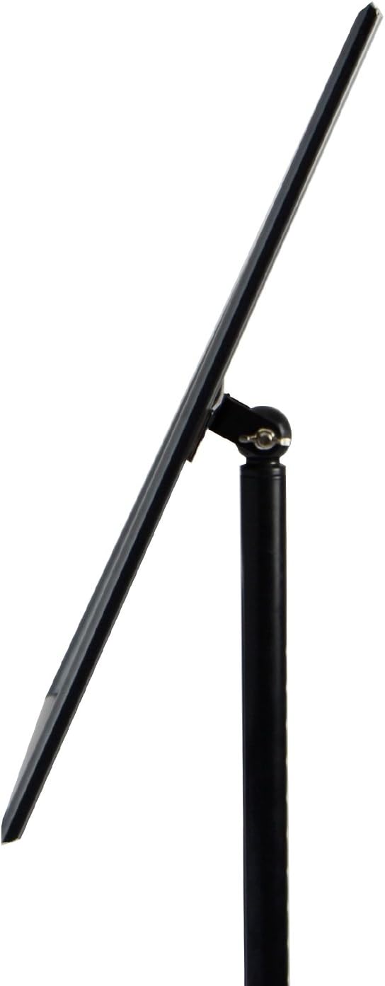 T-SIGN Adjustable Heavy Duty Pedestal Poster Stand, Square Steel Base, 11 x 17 Inch Aluminum Snap Open Frame, Vertical and Horizontal Displayed, Black : Office Products