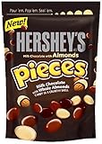 HERSHEY'S PIECES Milk Chocolate with Almonds Candy (8-Ounce Pouch)